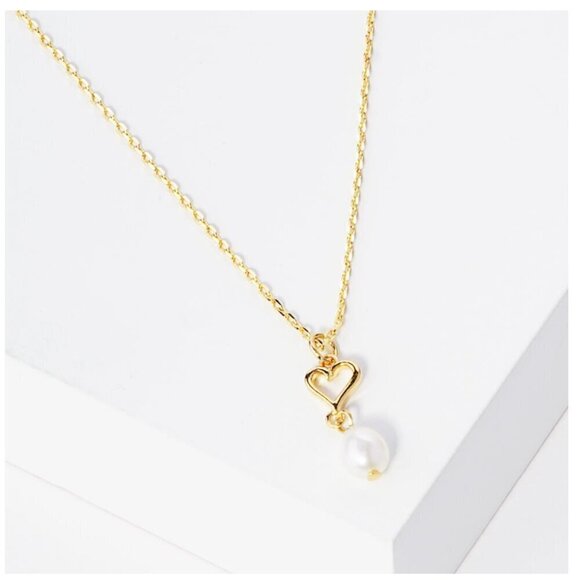 158. Treasures Found Within 18K Gold Dipped Necklace with Pearl Detail - Picture 2 of 2